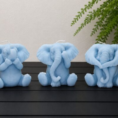Olifantjes kaarsen set – horen, zien en zwijgen