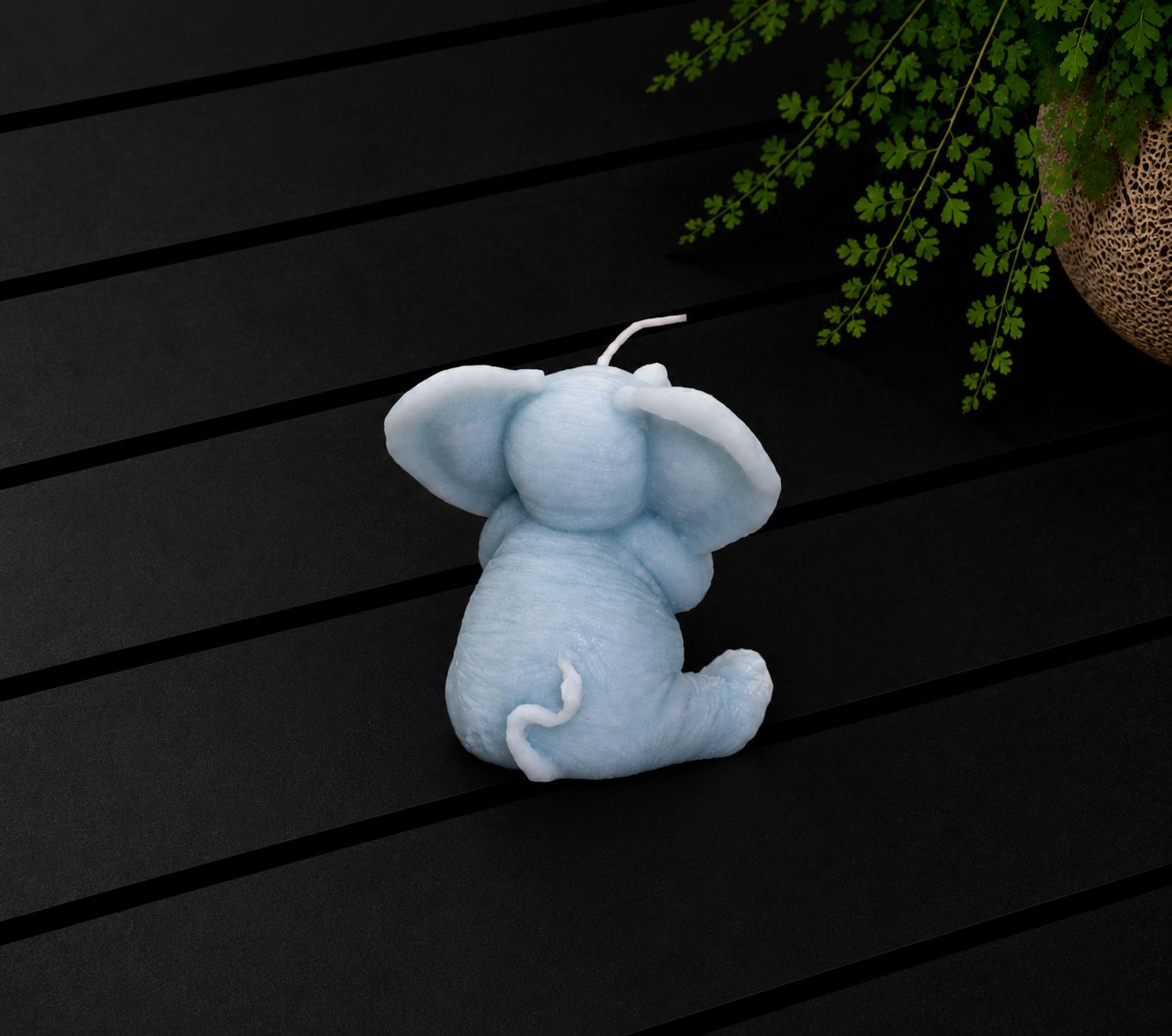 Blauwe olifant kaars – zwijgen - Afbeelding 2
